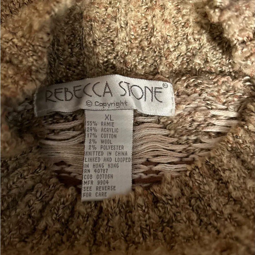 Women’s Brown Patterned Sweater Size XL - Image 2