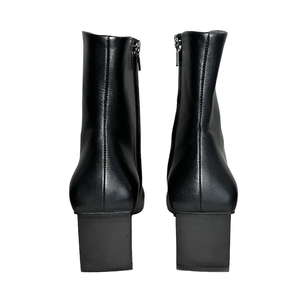 NEW Balenciaga Moon 60mm Square-Toe Ankle Booties size 37 Black - Image 7