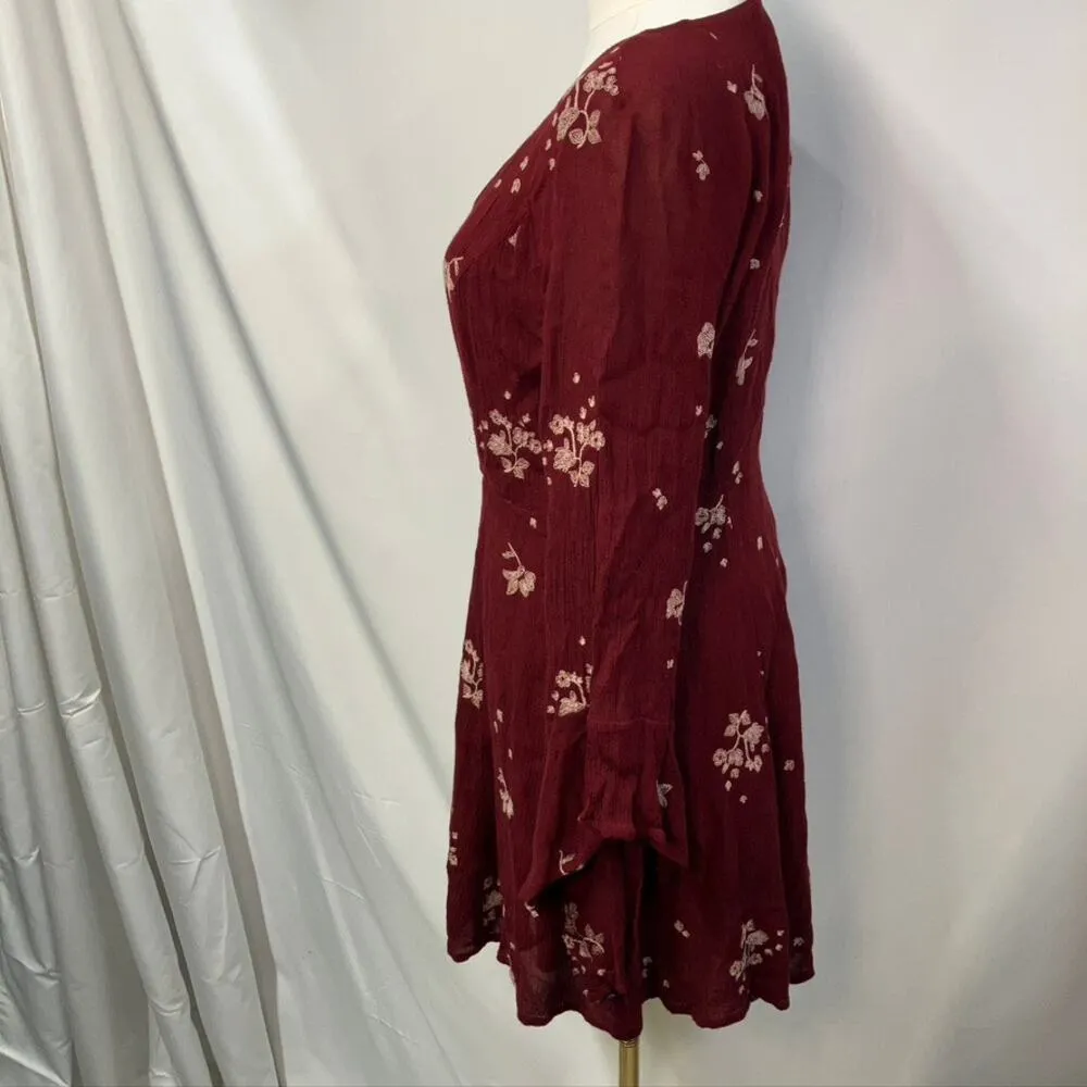 Free People Jasmine Floral Embroidered Mini dress 4 boho fairy As seen on TV - Image 8