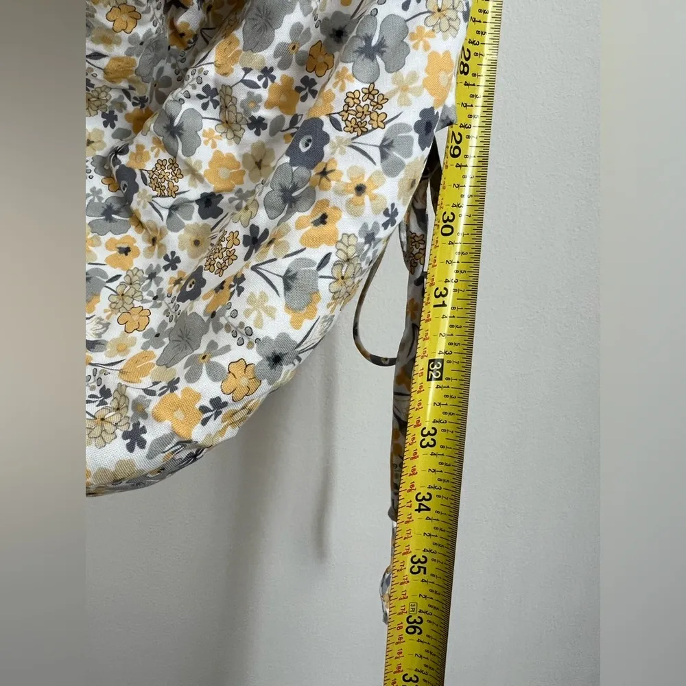 Bardot Dress Cindy Sweetheart Neck Yellow Floral XS 4 - Image 9