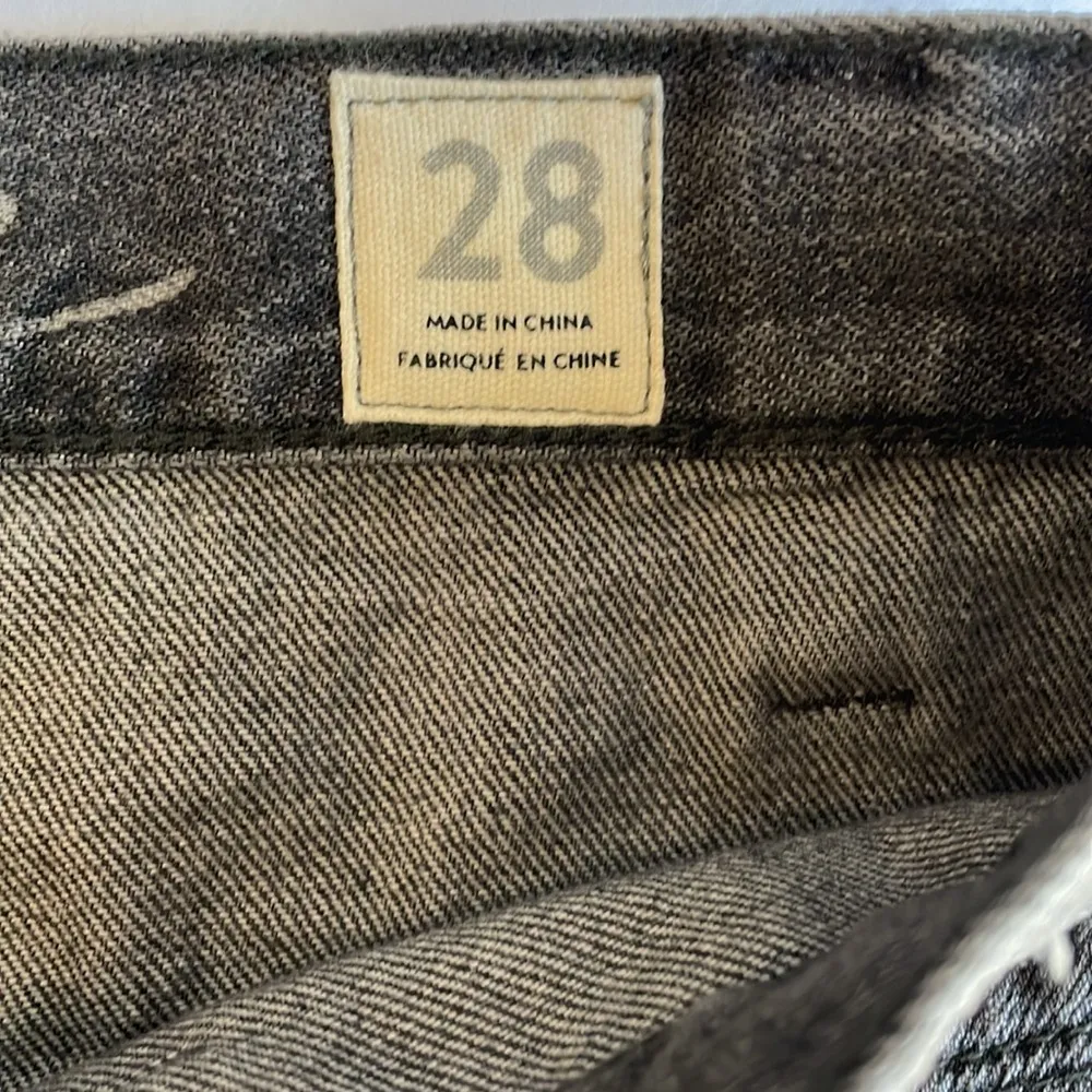 Free People Black Washed Denim Mini Skirt - Image 5