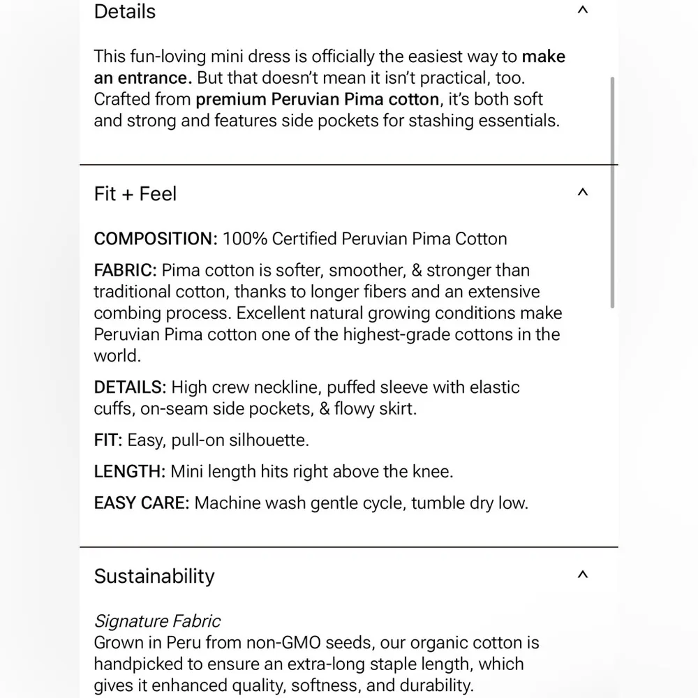 🆕 NWT Summersalt The Luxe Pima Puff Sleeve Mini Dress Drop Waist Pocket Green 1X - Image 15