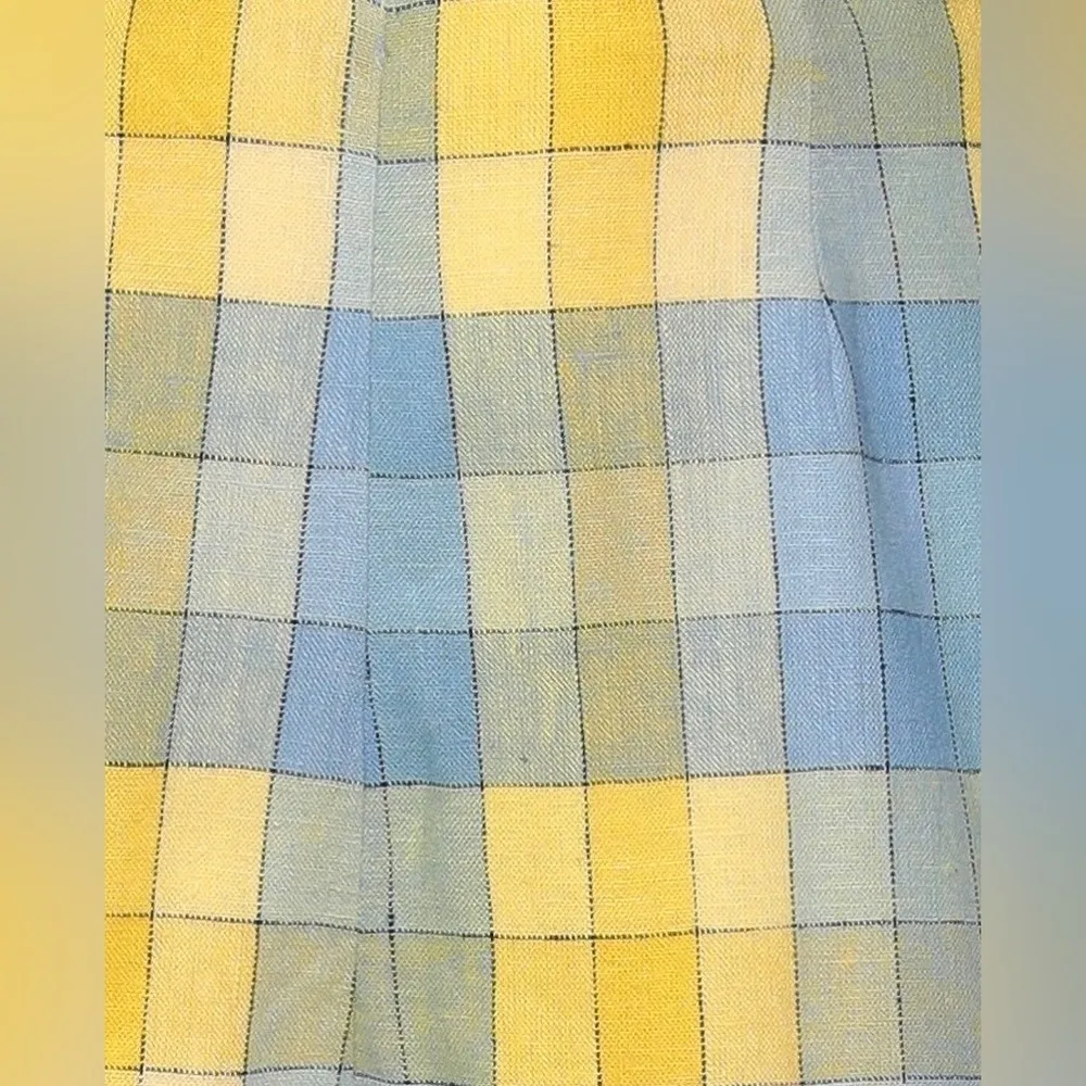 Staud Wilson Shorts in Coastal Blue Checkered - Image 2