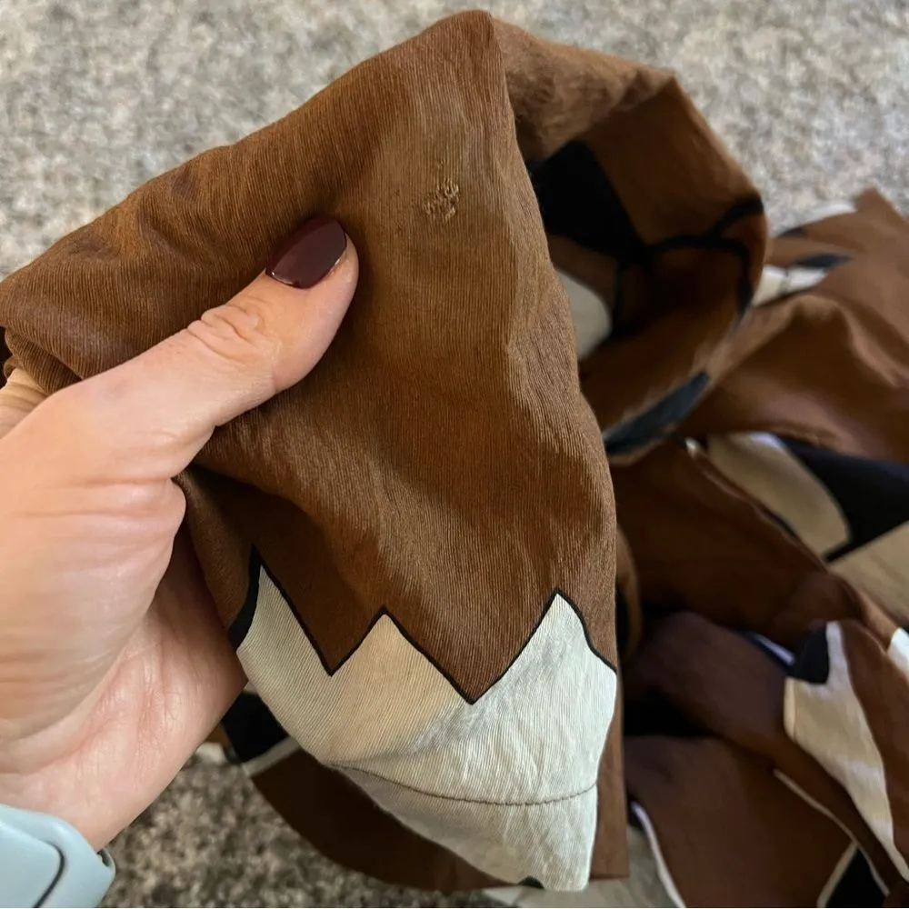 Anthropologie Eva Franco Miranda Tulip Floral Jumpsuit Size 4 Short Sleeve Brown - Image 14