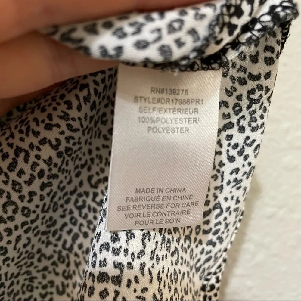 Daniel Rainn DR2 Black & White Cheetah Print Short Sleeve Blouse Womens XS - Image 5