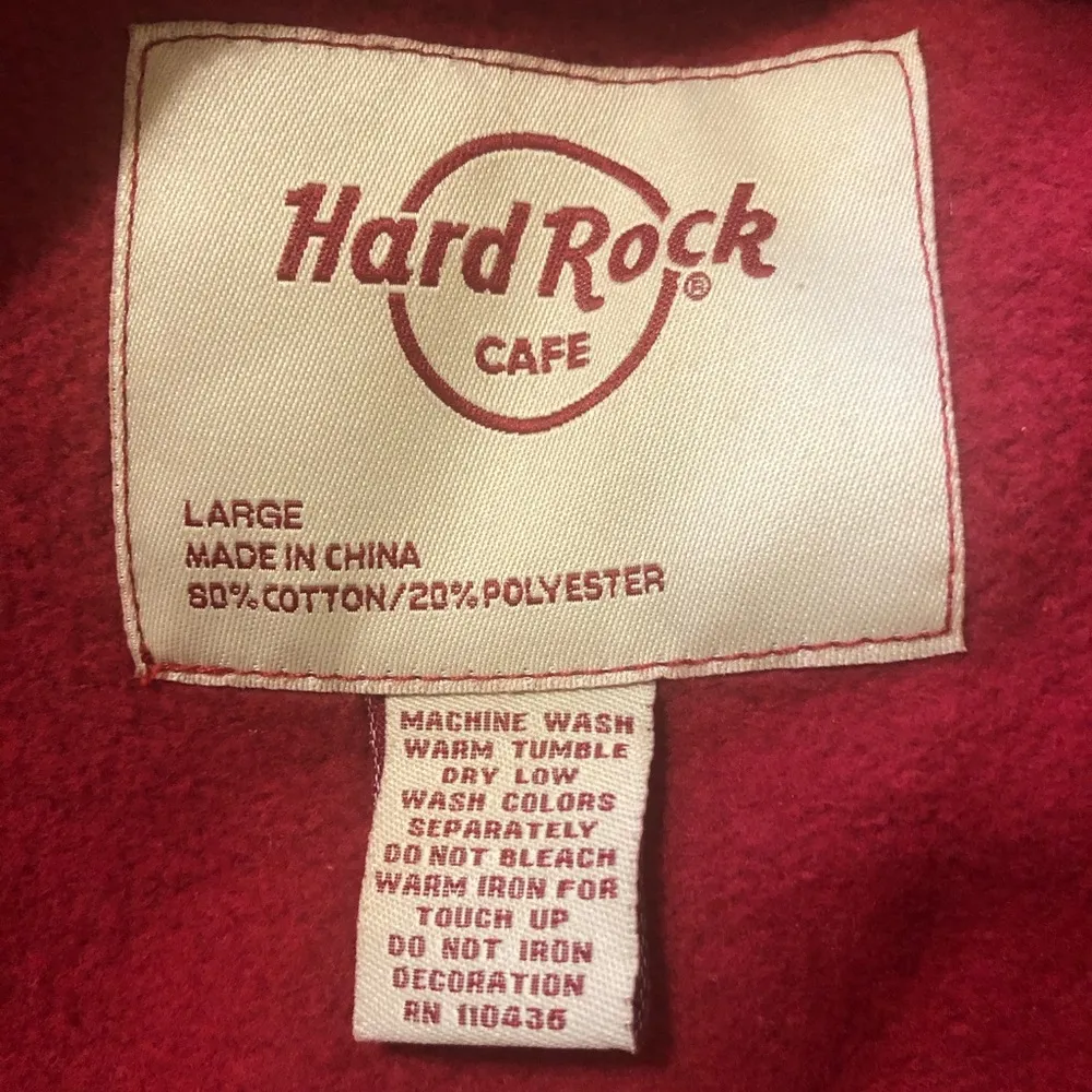 Hard Rock Cafe  Denver Red Hoodie - Image 3