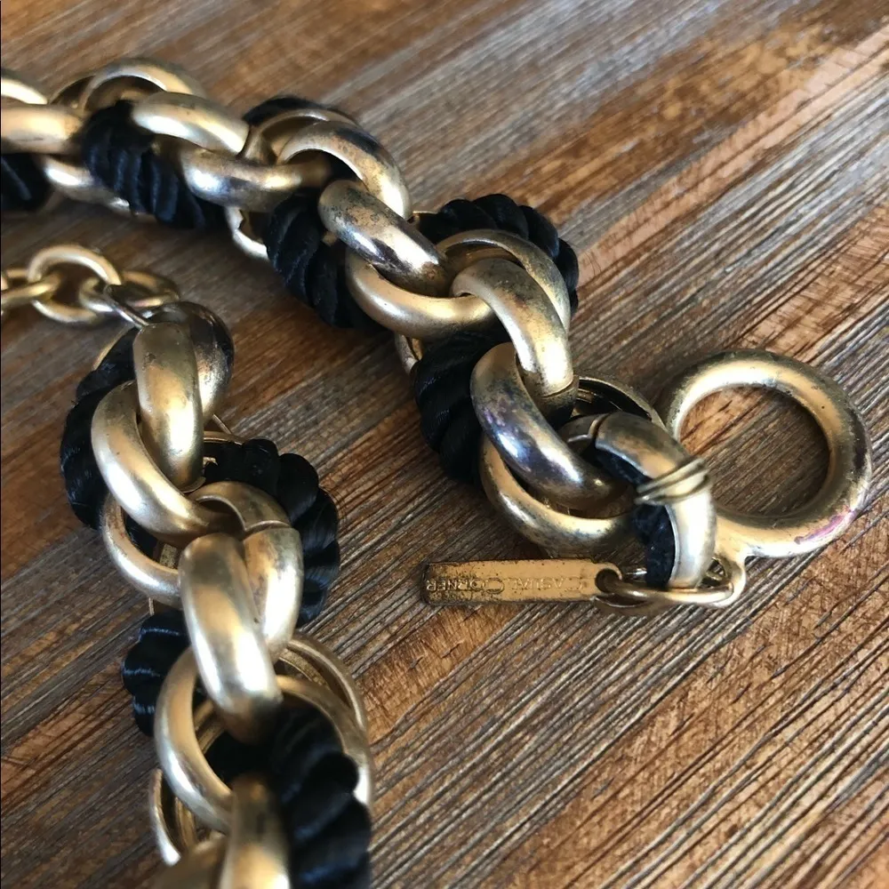 Casual Corner braided gold chain & rope necklace - Image 4