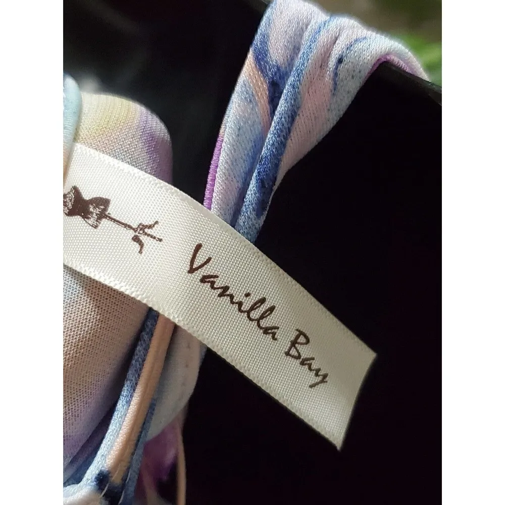 Vanilla Bay Women's Floral Polyester Round Neck Sleeveless Long Maxi Dress Small - Image 7