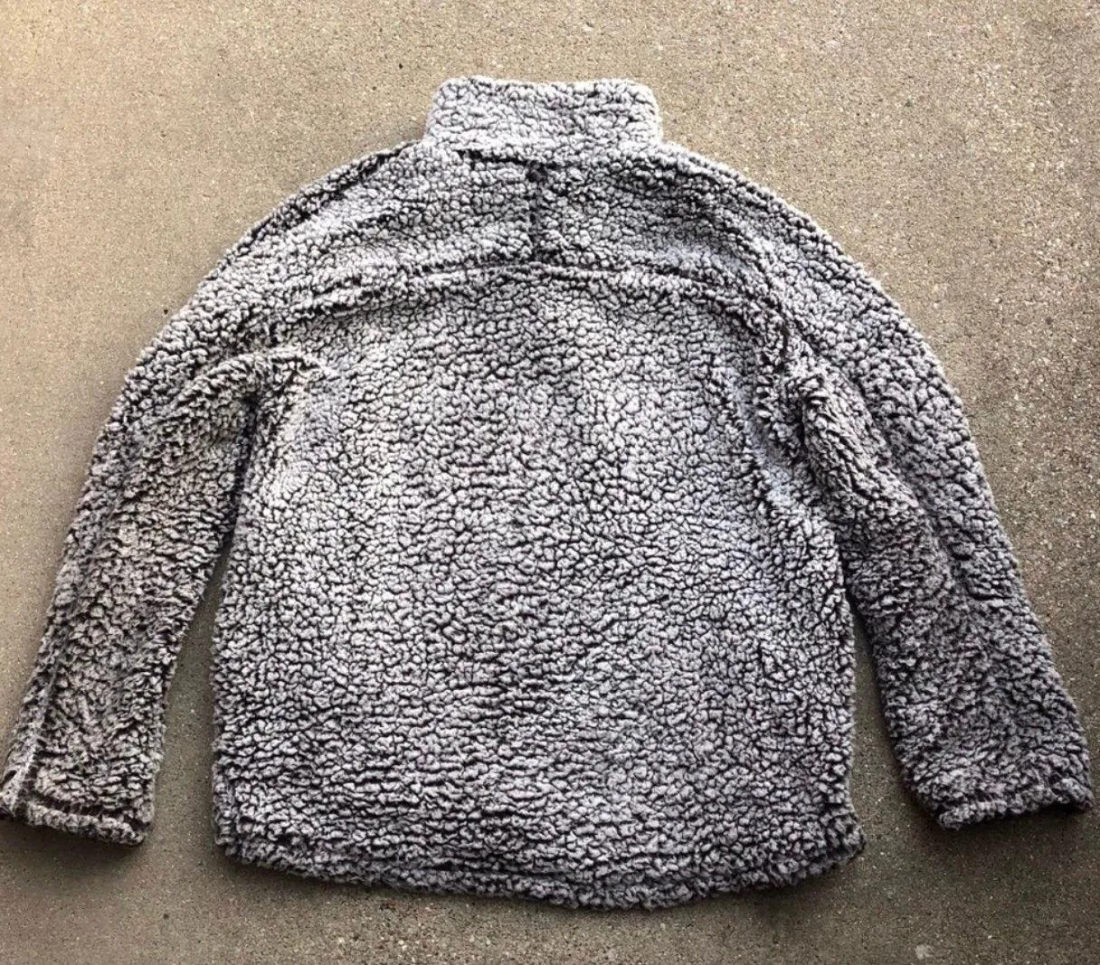 Thread and Supply  Sherpa Fleece Pullover Jacket Size Medium - Image 4