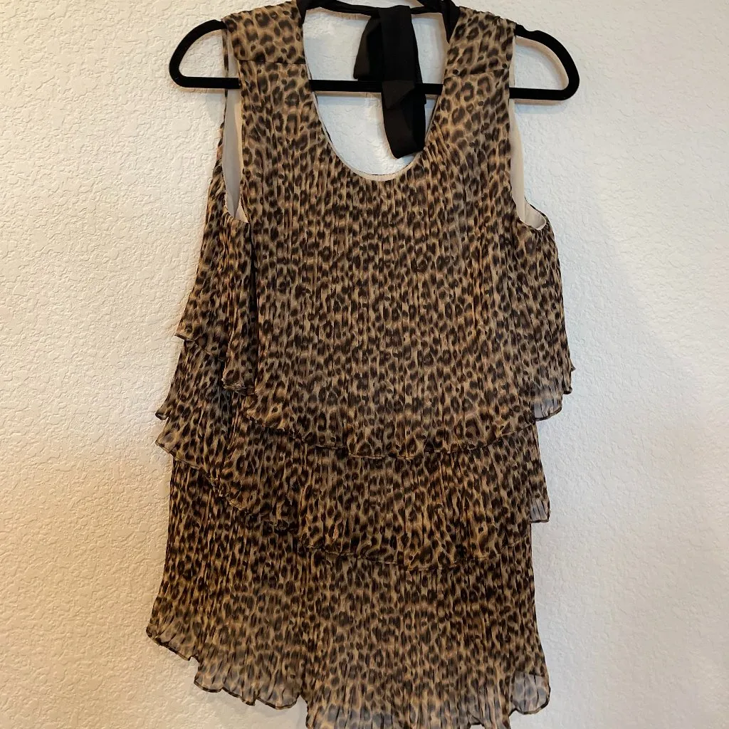NWOT Oddy Leopard Print Tiered Blouse Size 1X - Image 2