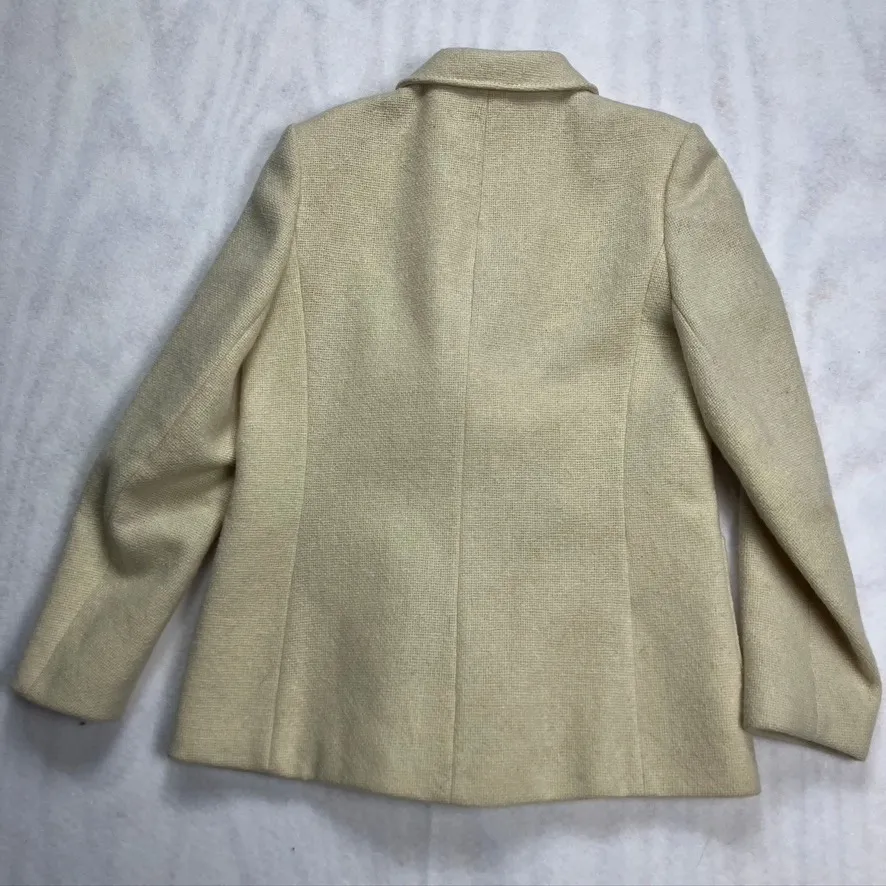 Vintage Dorene Donegal Tweed Wool Blazer Women's 12 Cream Ireland‎ Pure New wool - Image 11