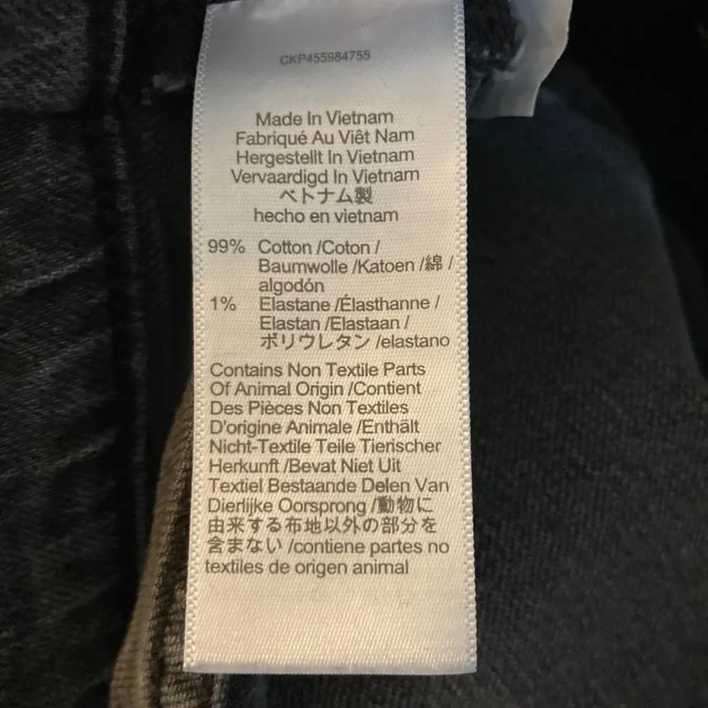 Jeans Womens 24 Black Denim Perfect Vintage Cosner Wash Distressed 90s - Image 13