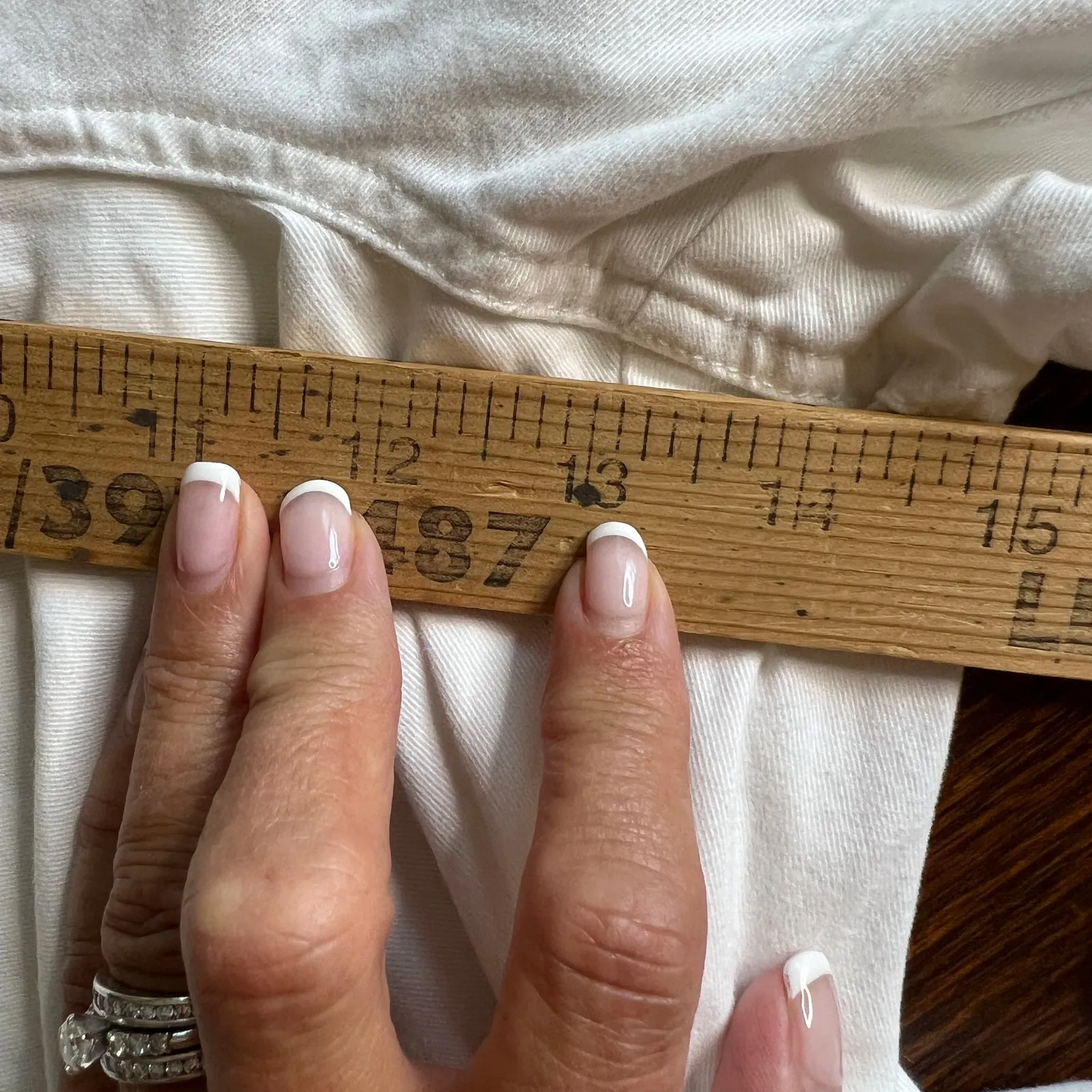 Kate Hill Woman 14W White Cotton Wide-Leg High-Rise Pants Classic Cottage‎ Beach - Image 10