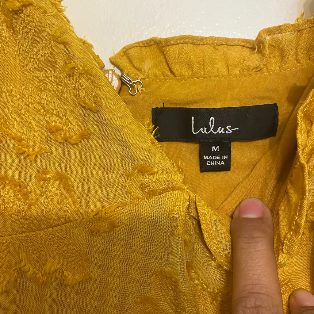 Lulu's Sunlit Yellow Lace Maxi Dress - Image 5