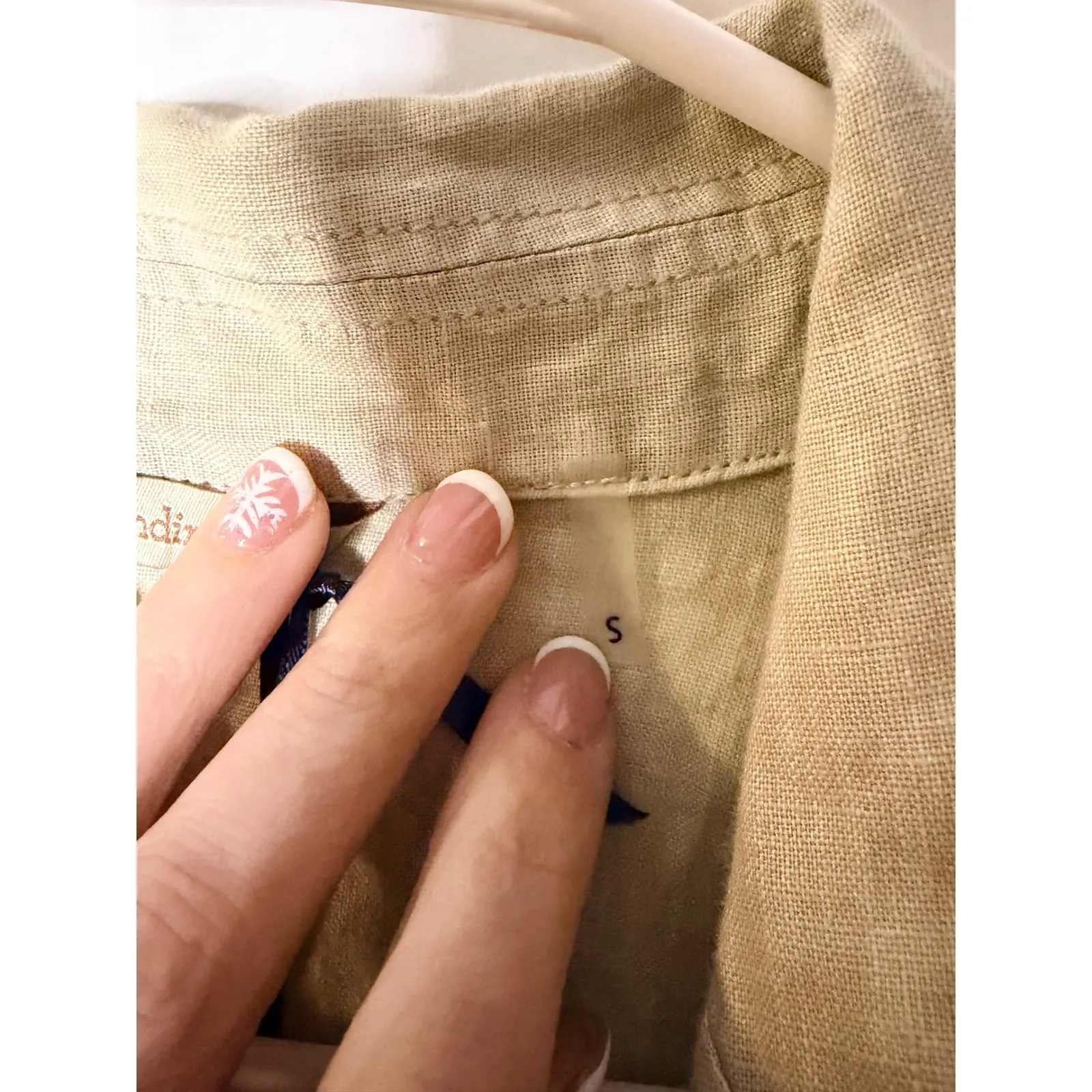 Soft Surroundings Linen Blend Jacket green S Button Front Lightweight Casual - Image 4