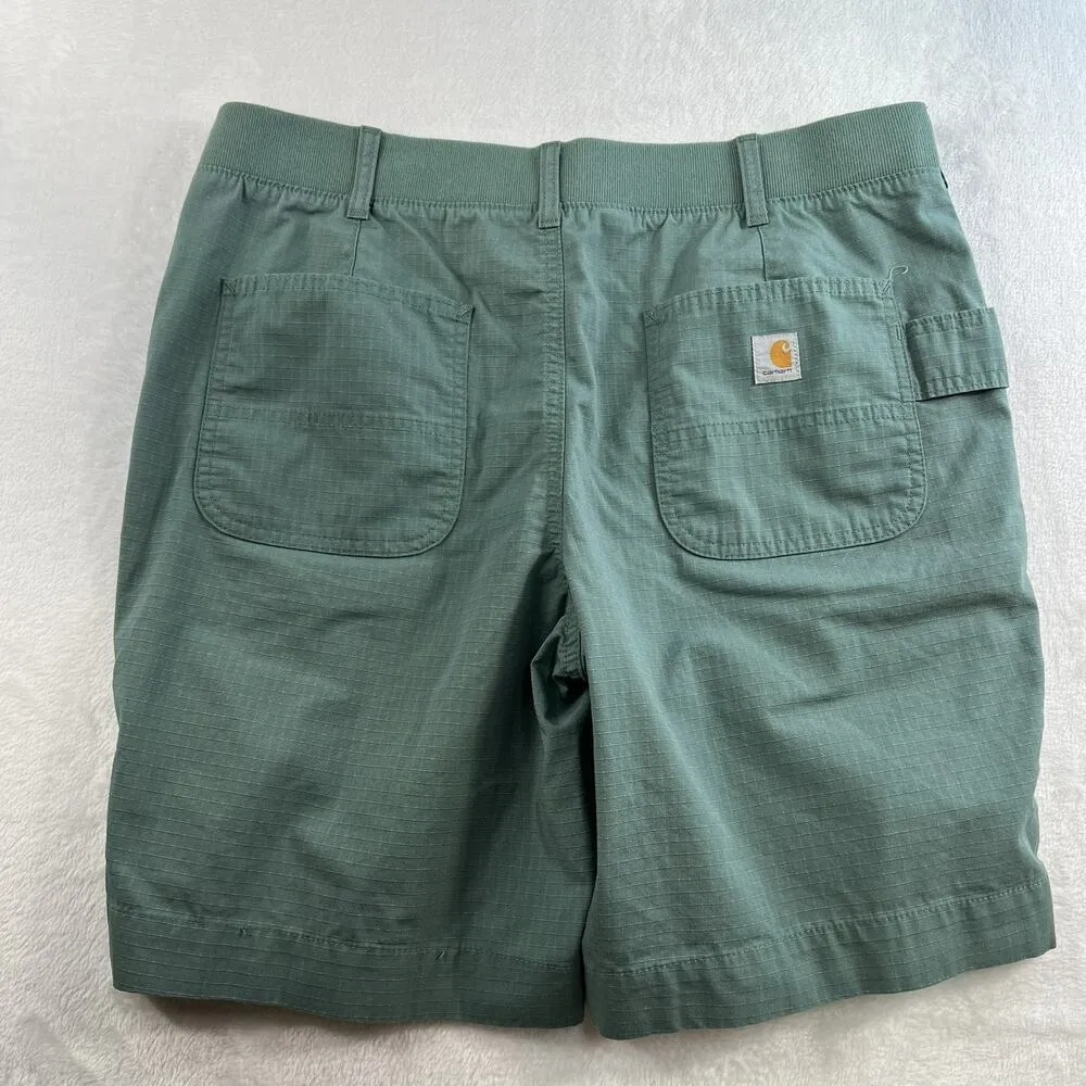 Carhartt Women's 14 Shorts 104213 MKG Musk Green 9" Ripstop Rugged Flex 5 Pocket - Image 13