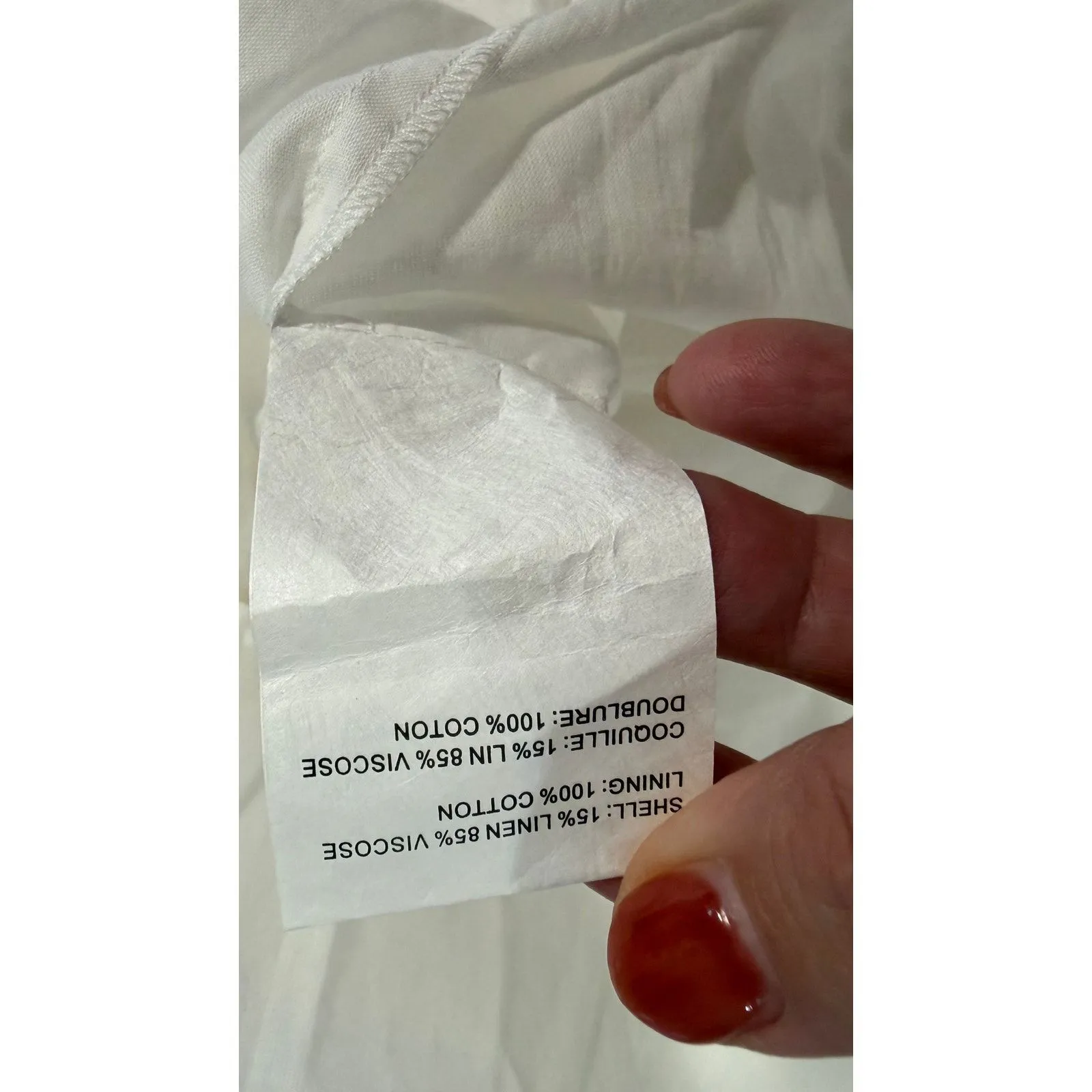 Ramy Brook Mini Dress Jacy Linen Blend Embroidered Lace Trim Smocked Waist - Image 9