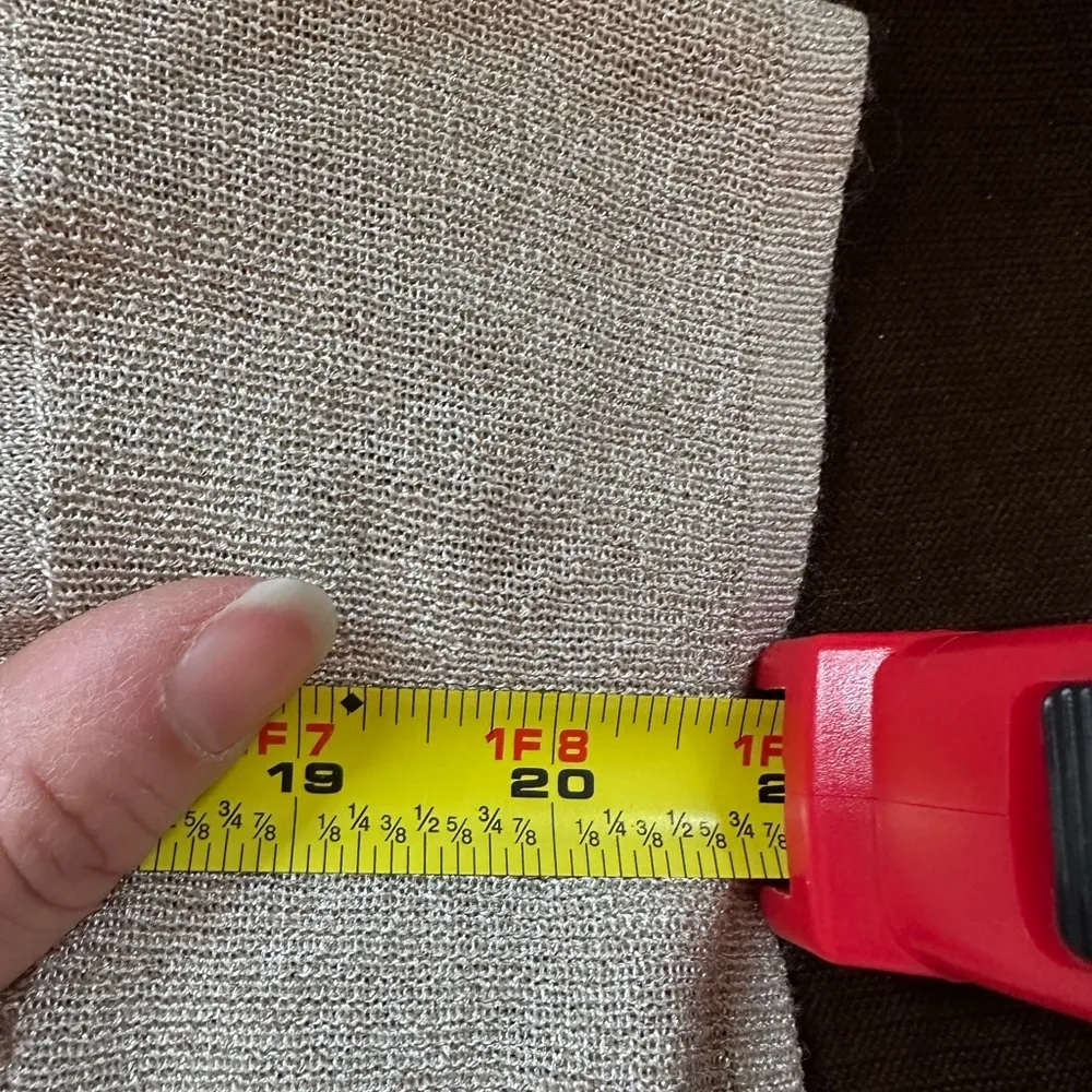 White House Black Market Metallic Sheer Gold 3/4 Sleeves Light Cardigan … - Image 8