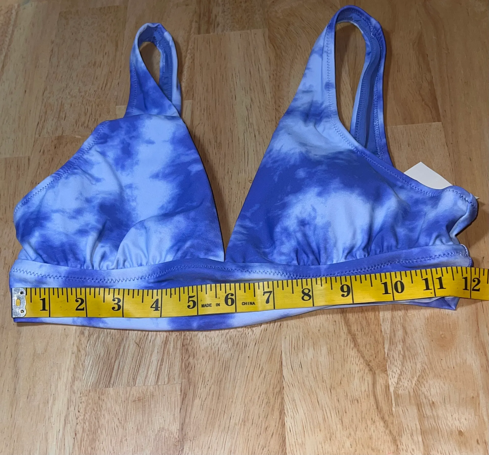 Small  Blue Tie-Dye  Crop Bikini Top BNWTS $34.95 - Image 6