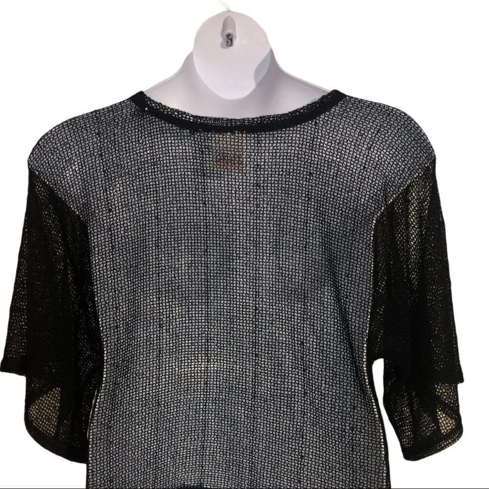 Noelle black mesh swim coverup Black Size undefined - Image 6