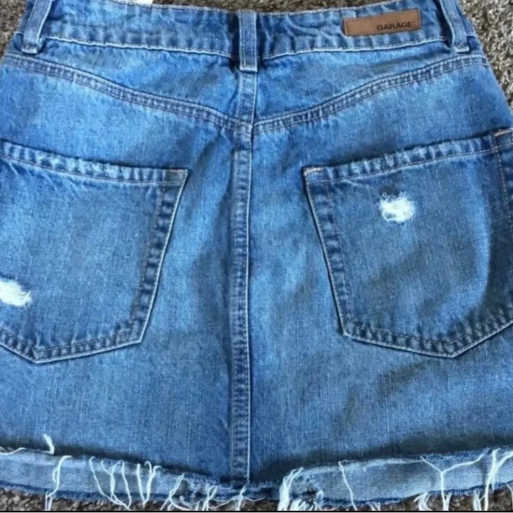 Garage  Distressed Mini Denim Skirt XS - Image 2