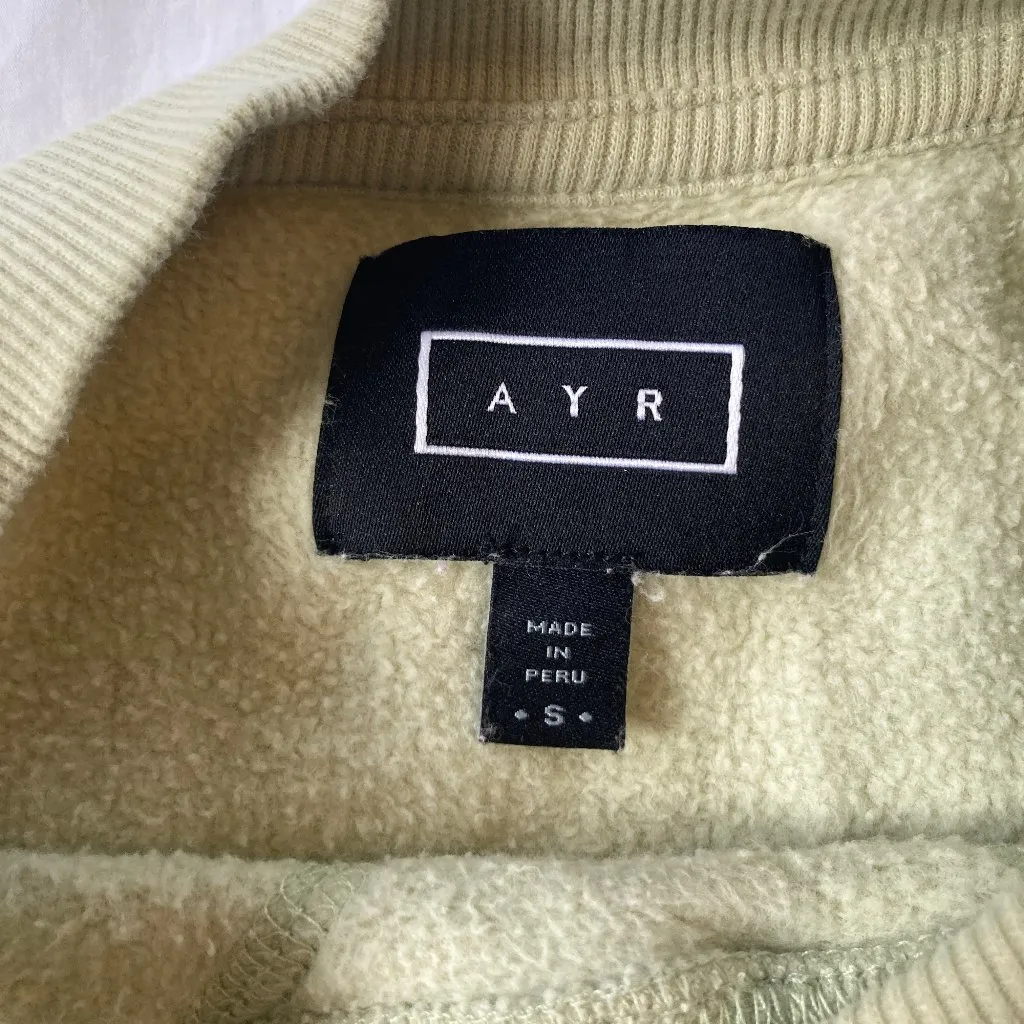 AYR The Sweatshirt Womens Small Matcha Green Cotton Lounge Athleisure Cozy Comfy - Image 5