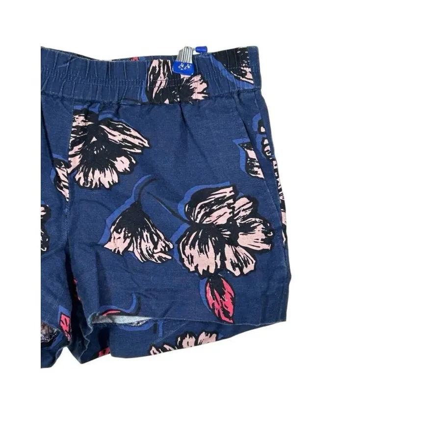J. Crew Floral Chino Shorts Size 0 Linen Blend Summer Vacation Casual - Image 4