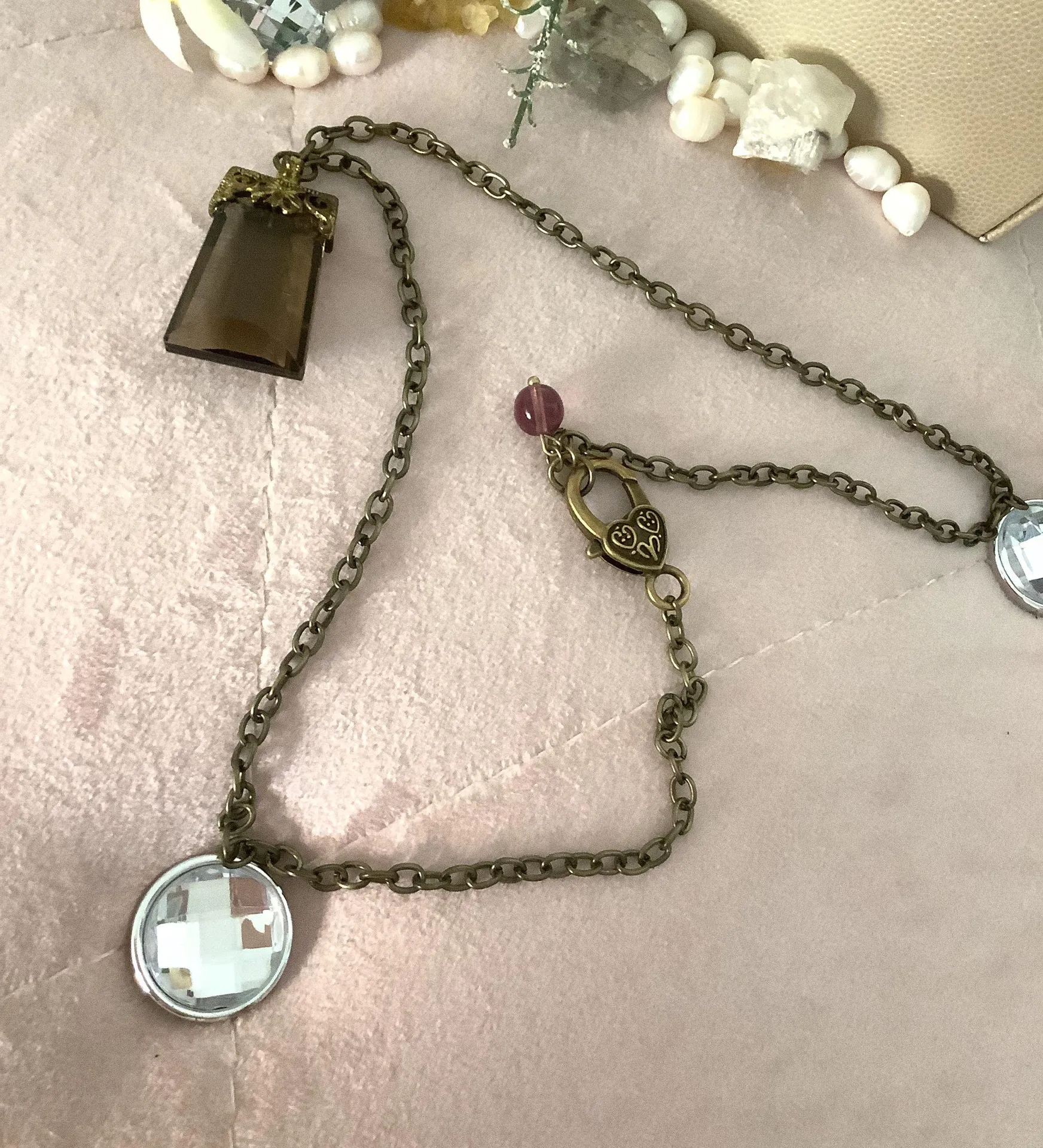Vintage Classic Glass Charm Necklace  - Image 2