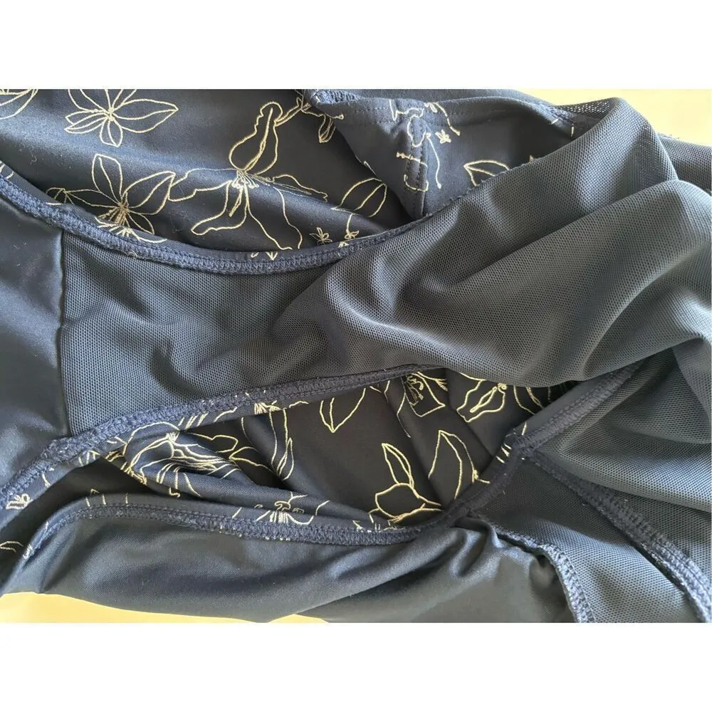 Nip Tuck Joanne Twist Front Design Tummy Control One Piece Swimsuit Blue Floral Size undefined - Image 5