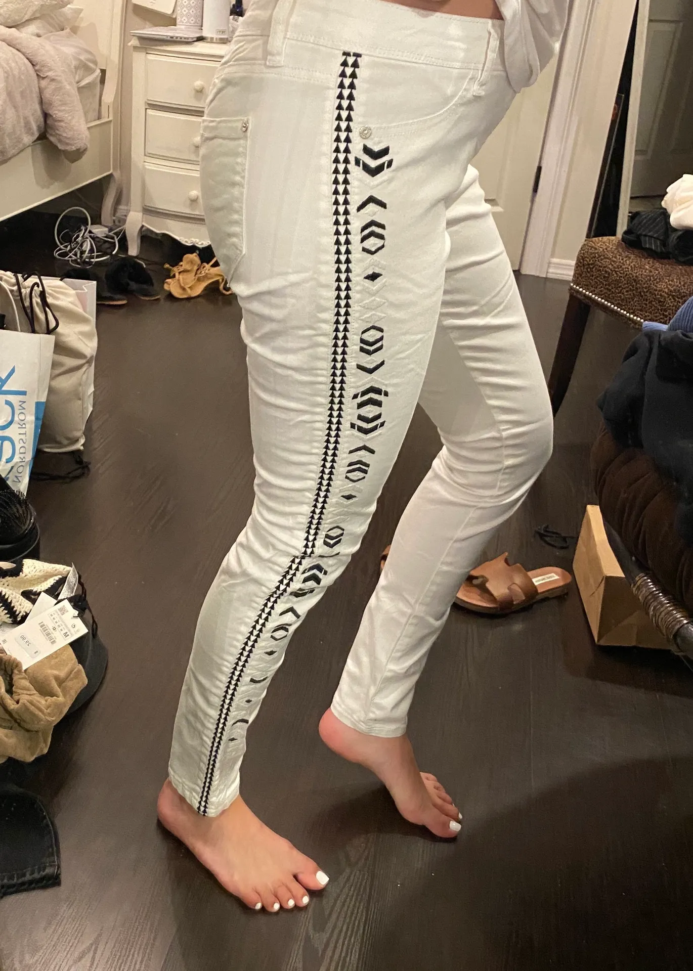 Kensie White Aztec Jeans - Image 7
