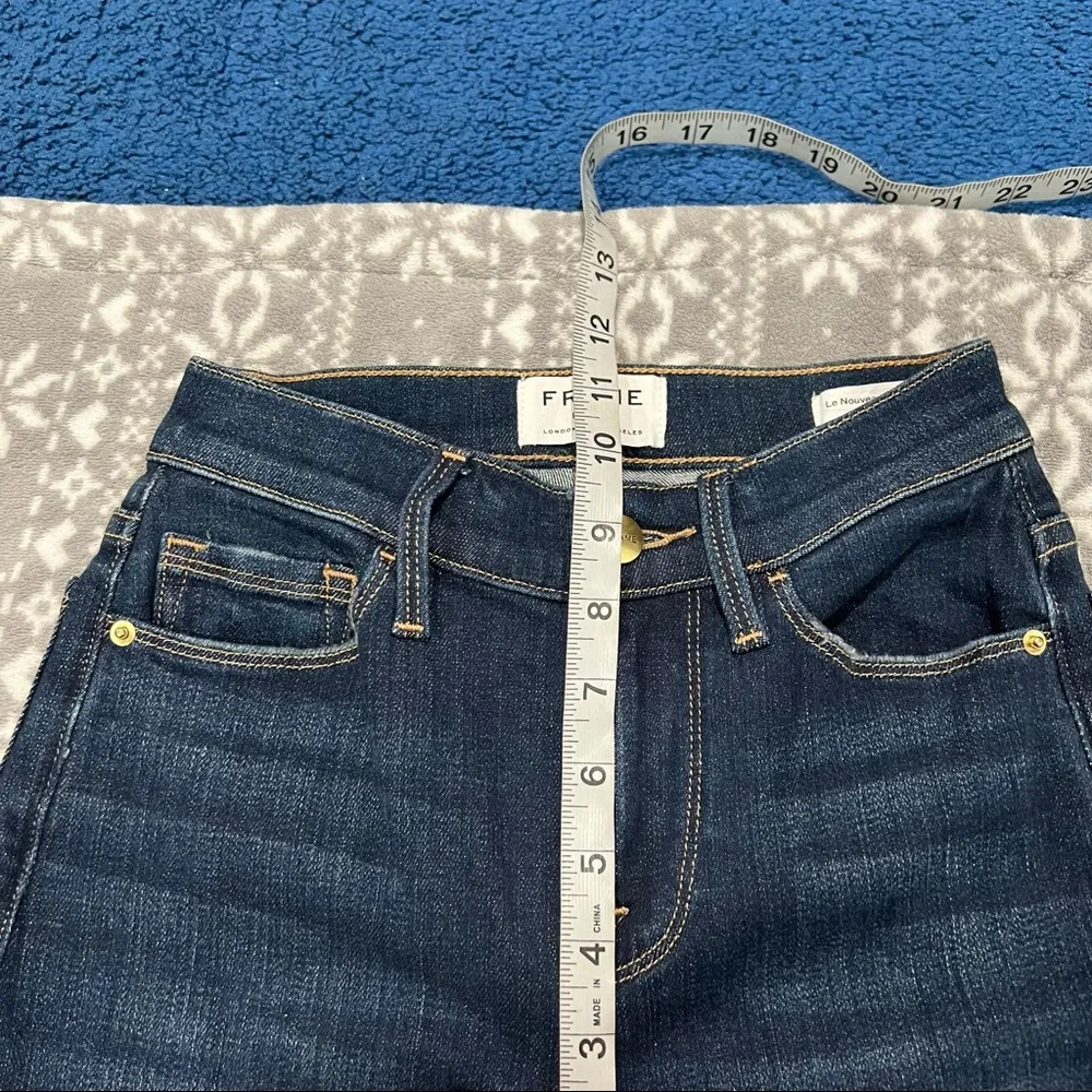 New Frame Le Nouveau Straight Leg Jeans In Overcast Wash Size 23 Style LNSVCF793 - Image 12