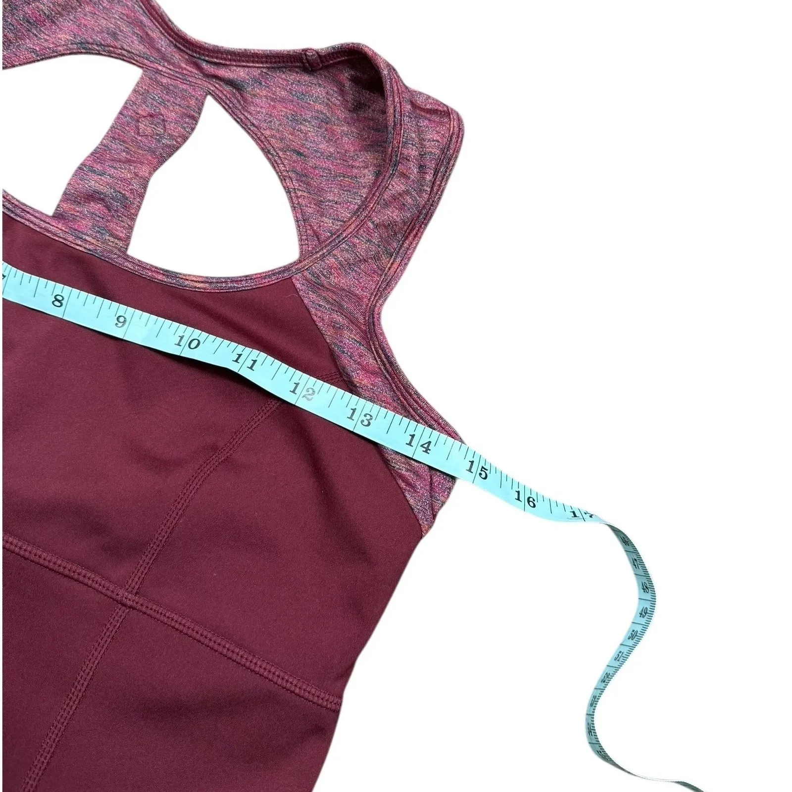 prAna Burgundy Athletic Tank Top Racerback Cutout Yoga Gym Size S - Image 9