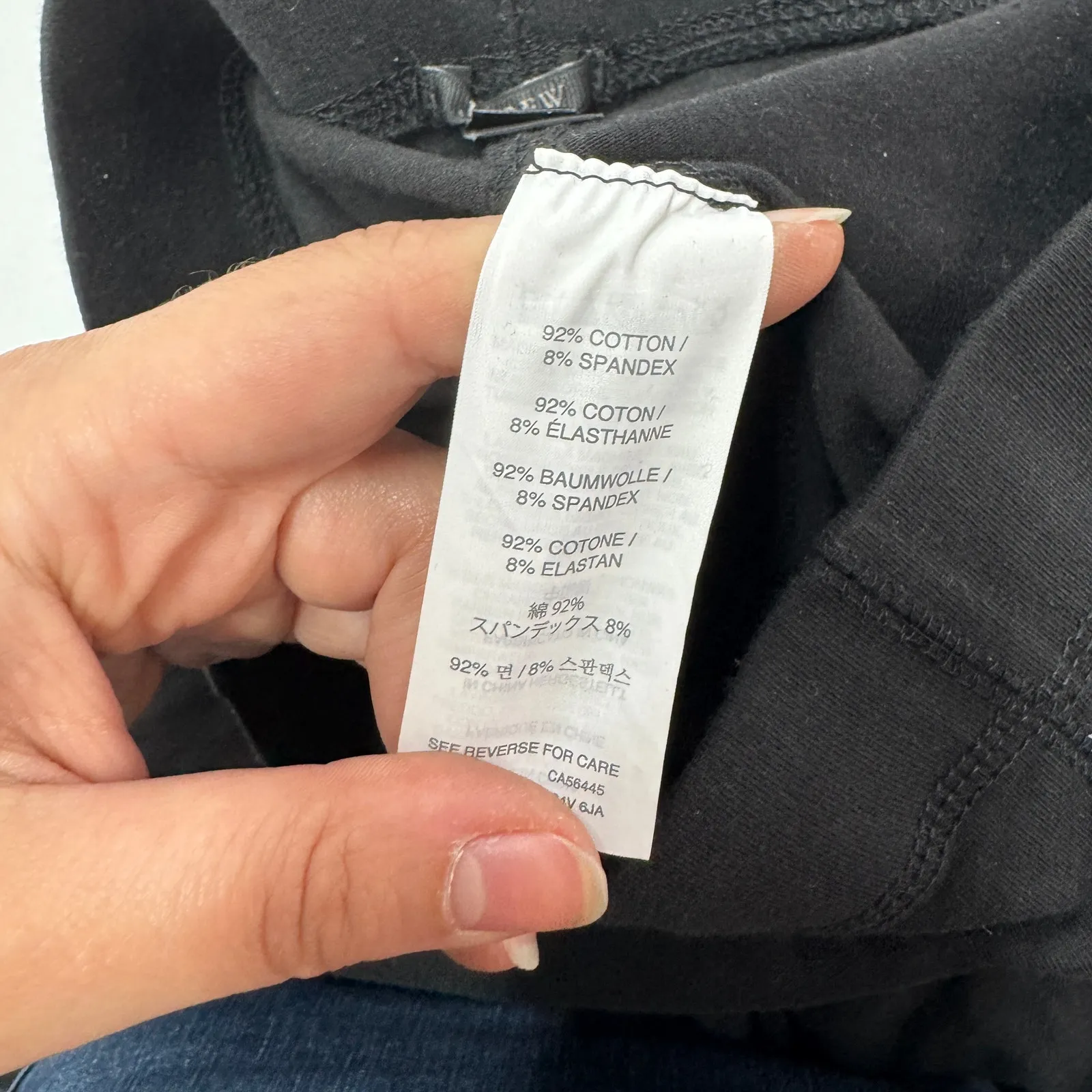 J.Crew Pants Womens XX Small Black Ankle Zip‎ Leggings Stretch Cotton Blend - Image 5