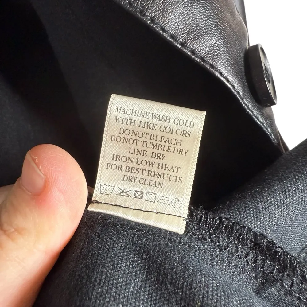 Altar’d State Women’s Oversized Button Down Leather Shacket Black Size L - Image 9