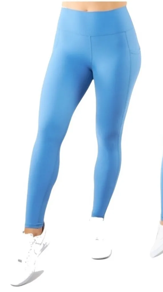 BuffBunny Collection Rosa Pocket High Rise Leggings Glacier Blue - Image 1