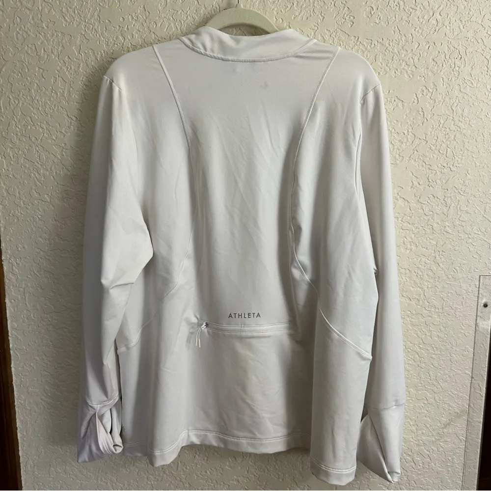 Athleta  Whistler Half Zip White Size 2X Athletic Pullover w Thumbholes 983842 - Image 5