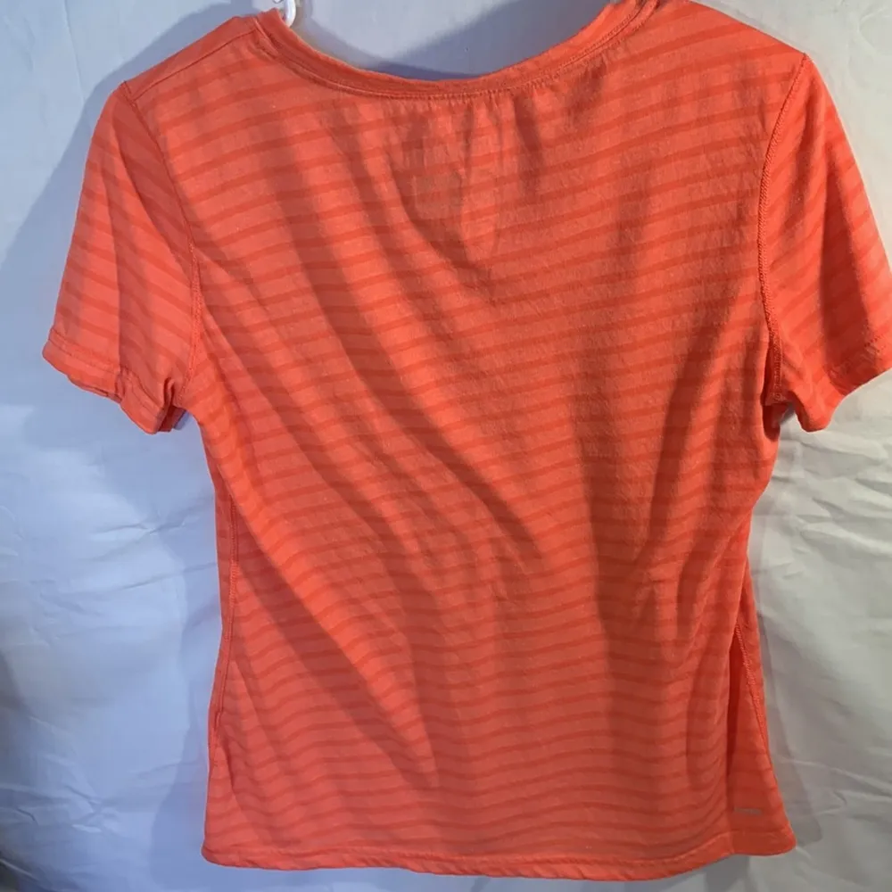 Ultimate Tee Orange V-neck Striped Size Small - Image 9
