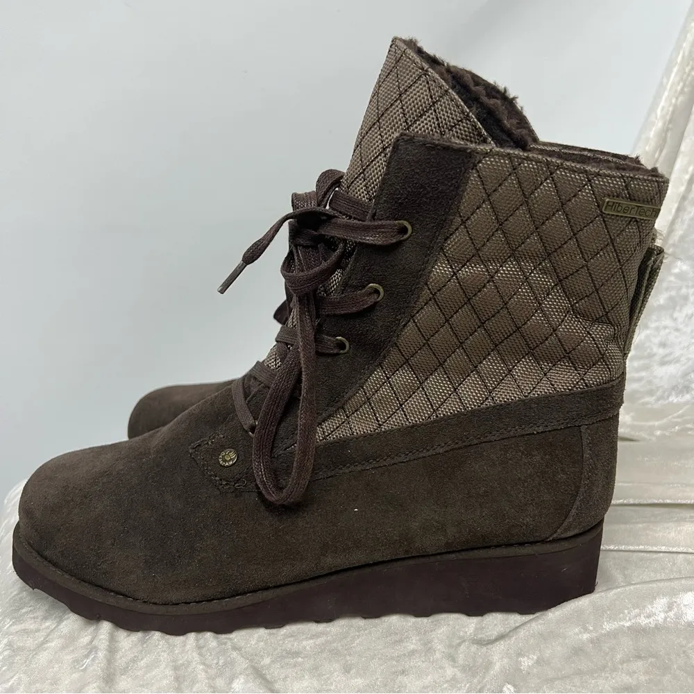 Bearpaw Casual Boots 12 Harmony Chocolate Hibertech nwot suede wool sheepskin - Image 6