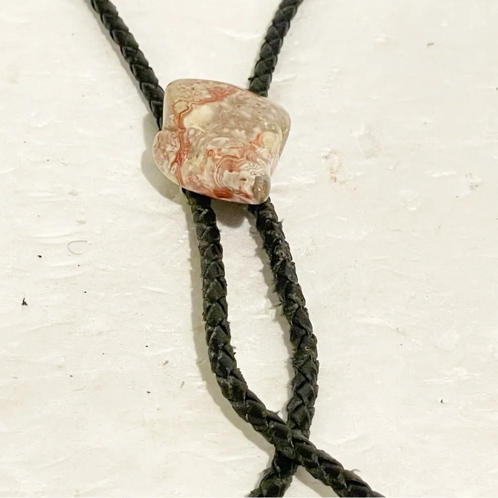 Western Rope Pink Stone Jewelry Necklace - Image 2