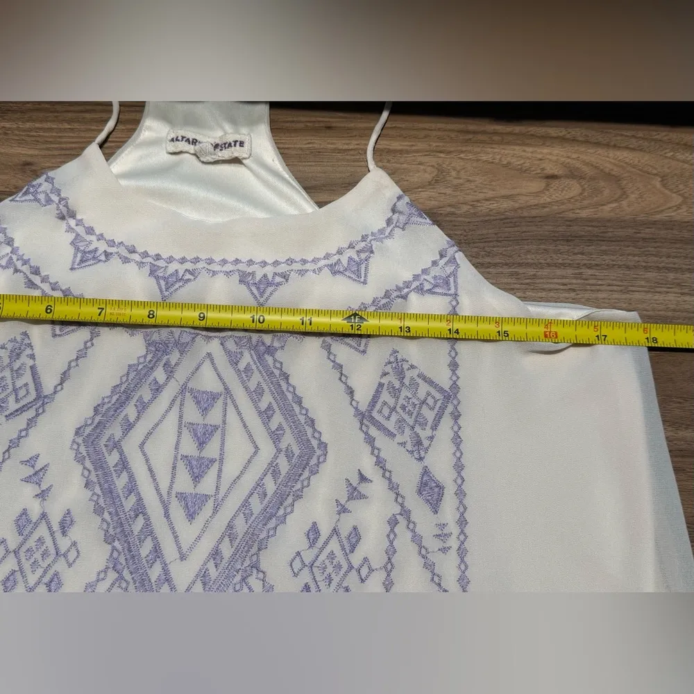 Altar’d State Embroidered Mini Dress Size Medium - Image 7