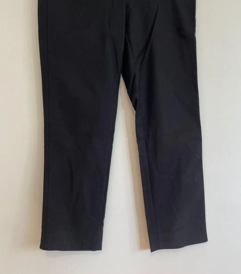 WHITE HOUSE BLACK MARKET WHBM Slim Ankle Pants Solid Black Cropped Dress Pants 4 - Image 5