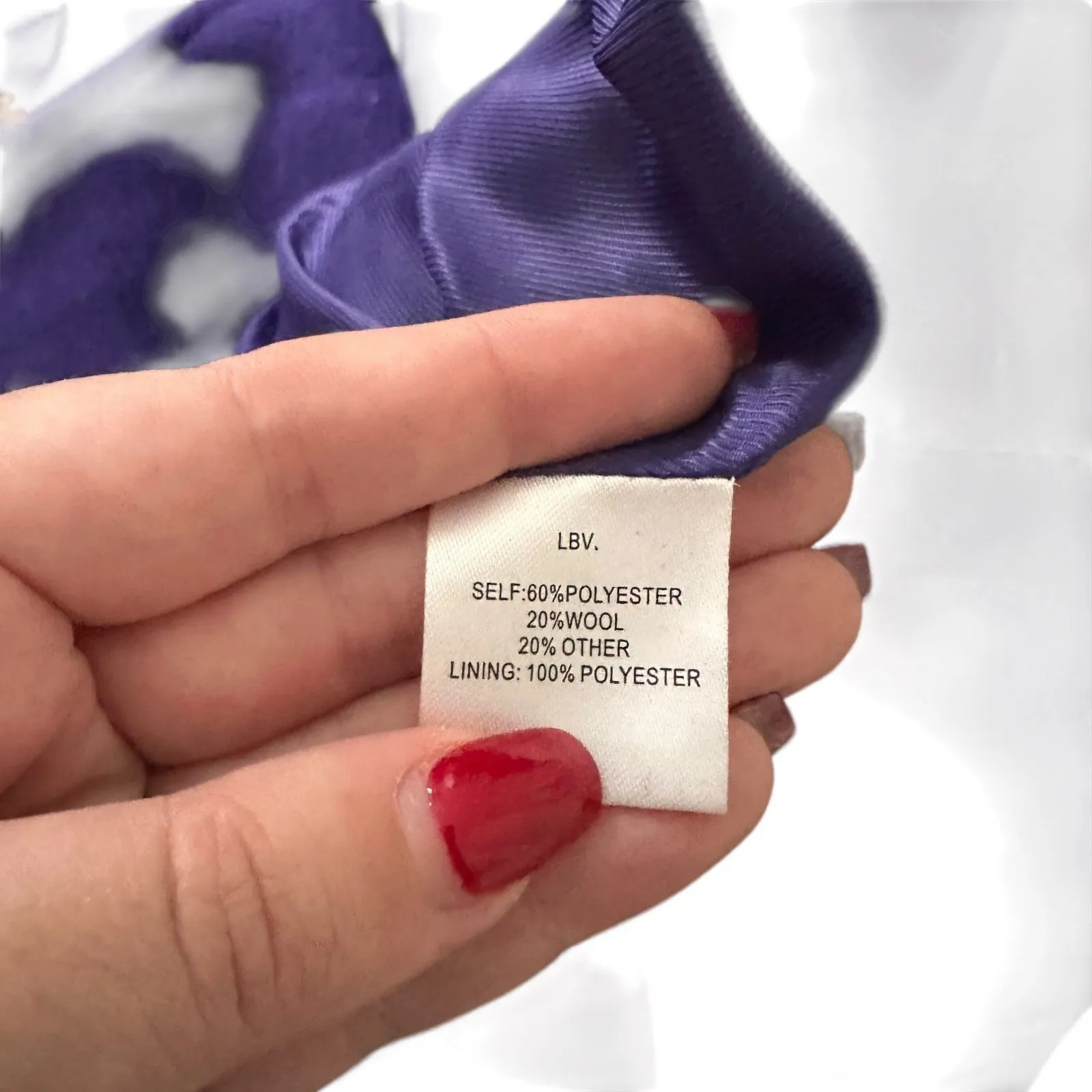 LBV Wool Blend Long Peacoat Dark‎ Purple Medium - Image 5