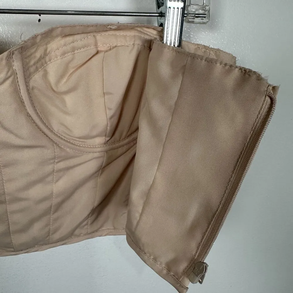 Bill Levkoff Bustier Lingerie Beige Womens Sz 10 Polyester Strapless Zip Corset - Image 16