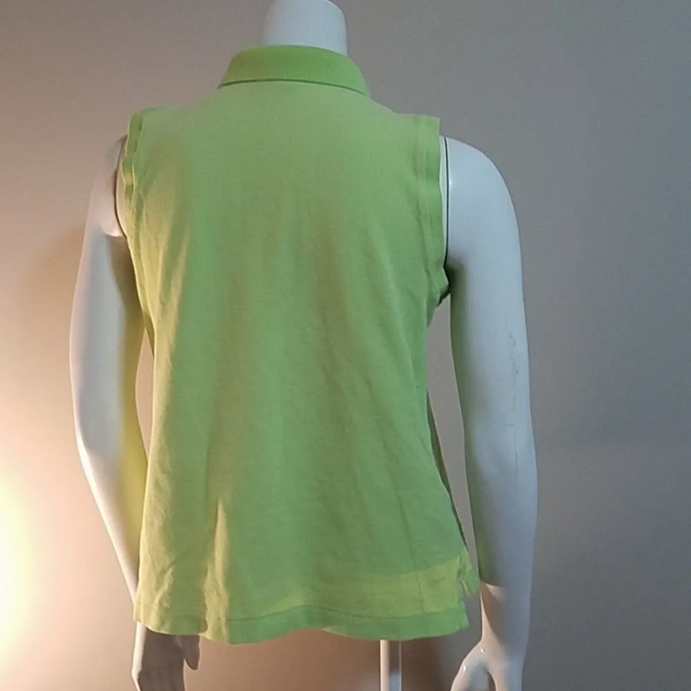 Chaps Green Polo Cotton Tank Top (Medium) - Image 4