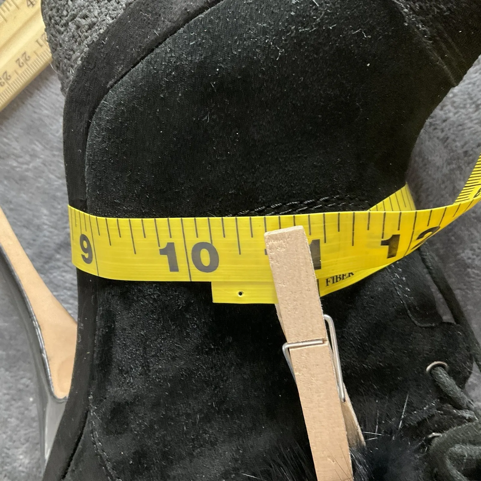 L.A.M.B Platform Suede Leather & Real Fur Booties Size 7.5‎ Gwen Stefani Booties - Image 13