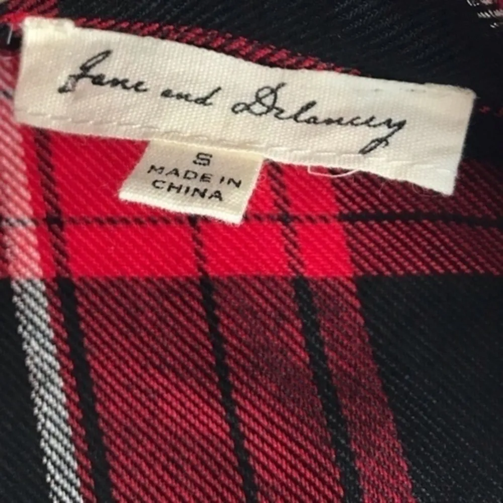 Jane and Delancey • Red Black Plaid Blouse - Image 4