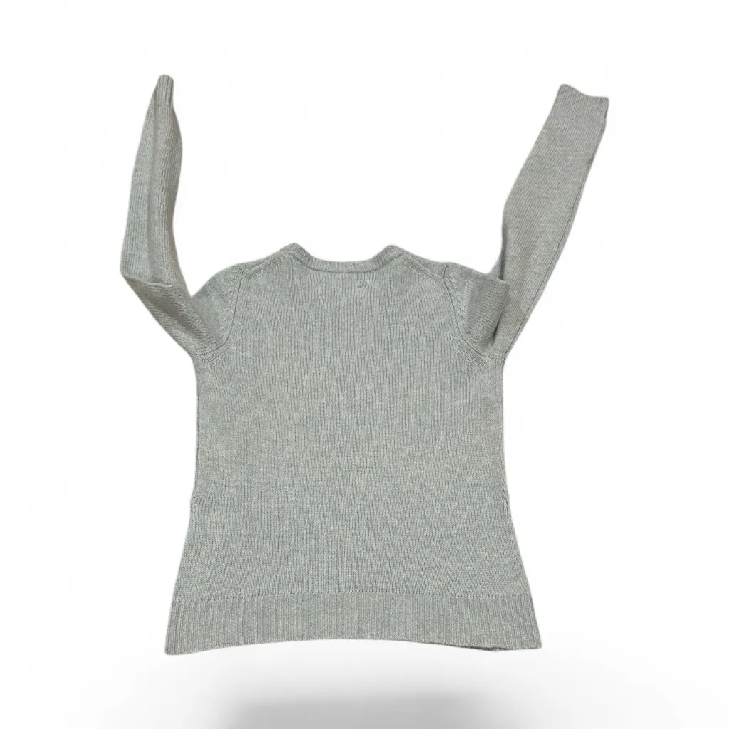 ZADIG & VOLTAIRE CASHMERE LIGHT BLUE LONG SLEEVE ROUND CREW NECK SWEATER XS - Image 3