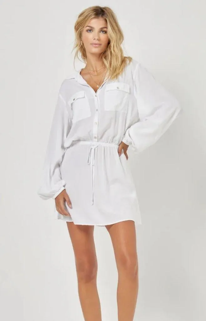 L*Space Womens Amelia Mini Dress White Size M - Image 2