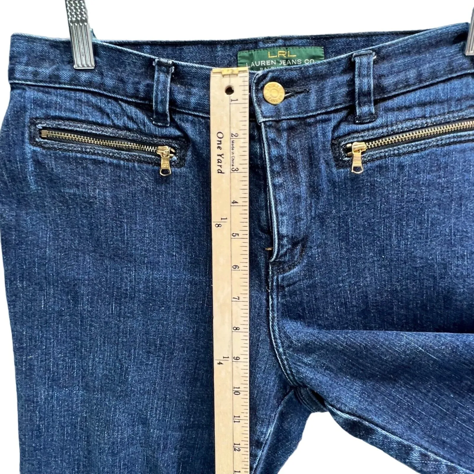 Ralph‎ Lauren LRL Jeans Womens Size 6 Blue Zip Pockets Straight Classic Modern - Image 7