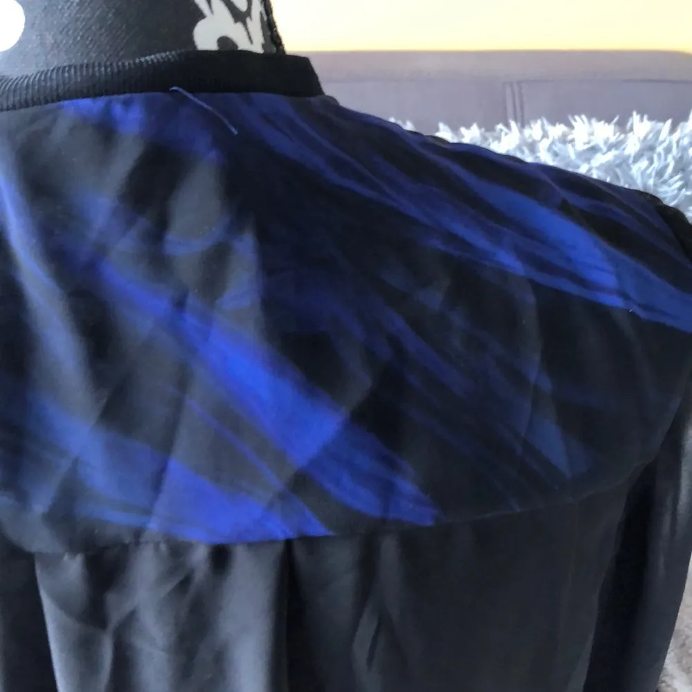 TAHARI Blueberry and Black See Through Blouse - Image 6